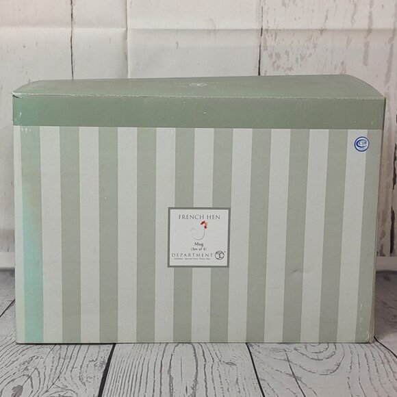 Department Dept 56 French Hen Mug Set Of 4 Country Kitchen Farmhouse 2004 - Picture 13 of 16